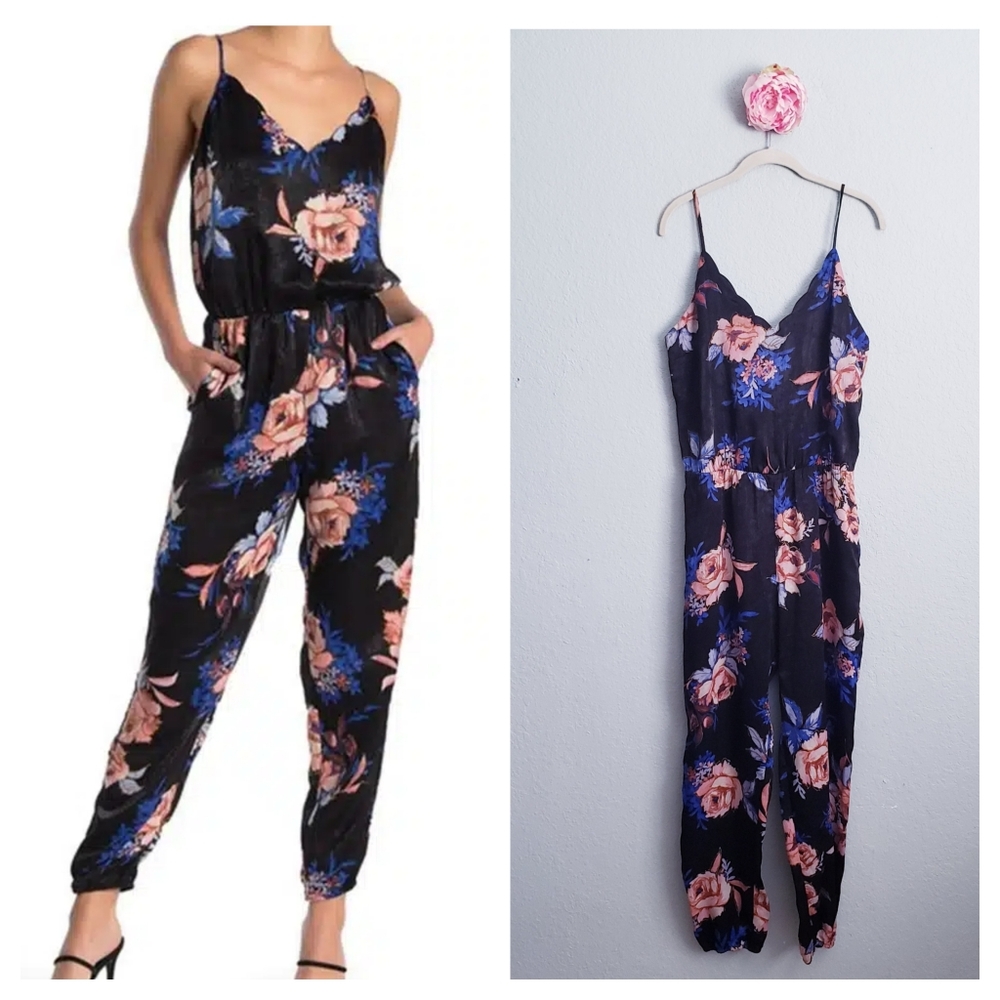 Socialite Black Floral Jumpsuit